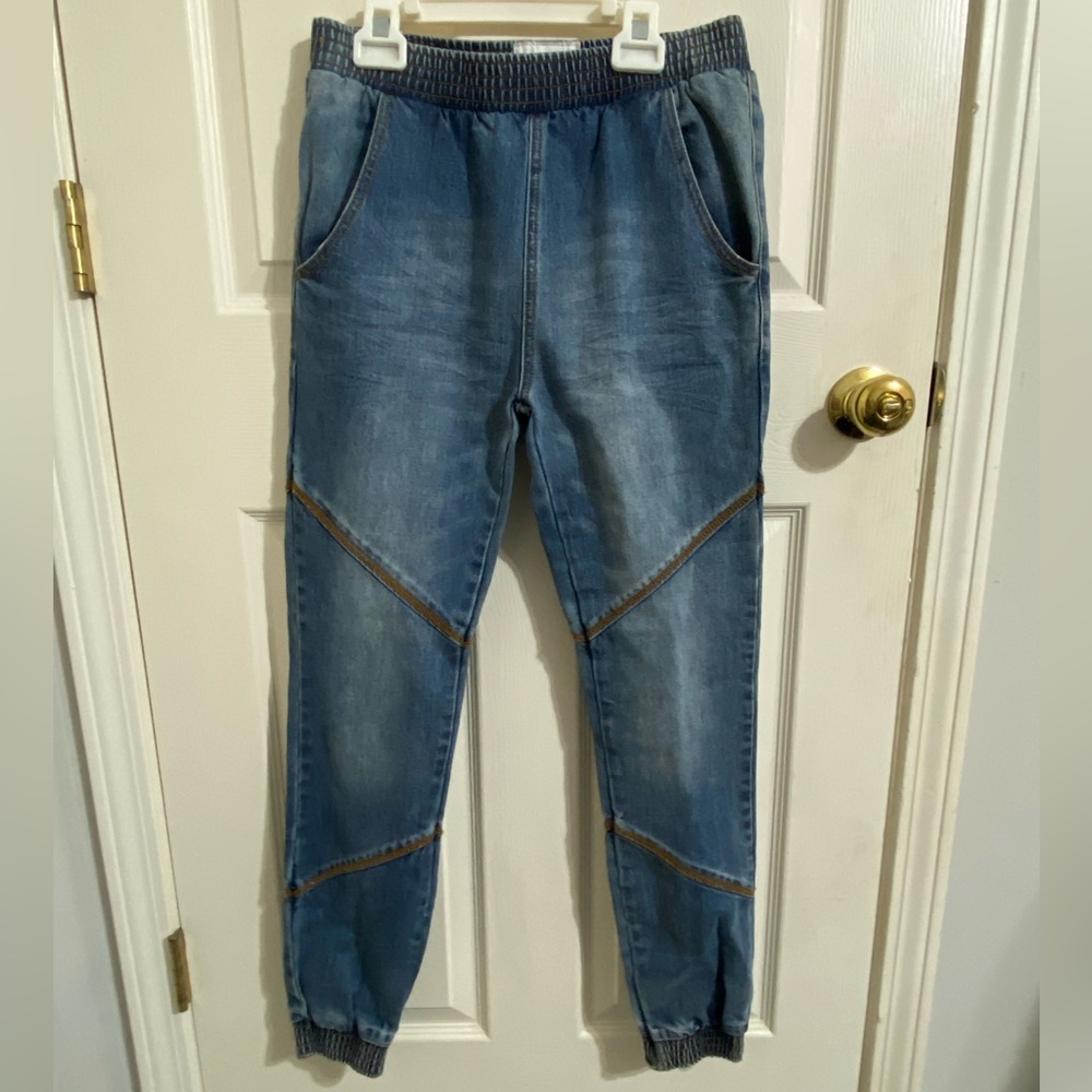 One Teaspoon Jeans Size 26 Elastic Waist Designer Joggers OOAK Sample 27 Inseam